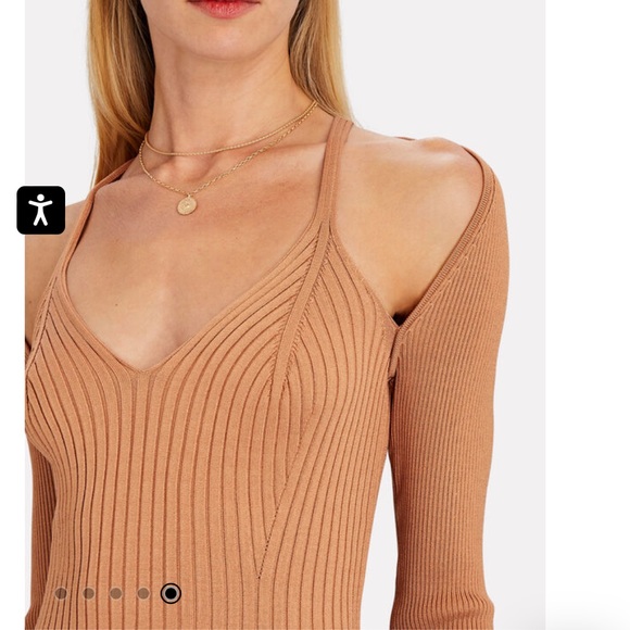 JONATHAN SIMKHAI Esperanza Rib Cut-Out Midi Dress - Picture 2 of 10